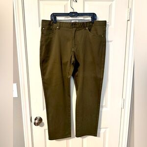 Peter Millar Ultimate Sateen Five-Pocket Pant, Spruce Green, 38, EUC
